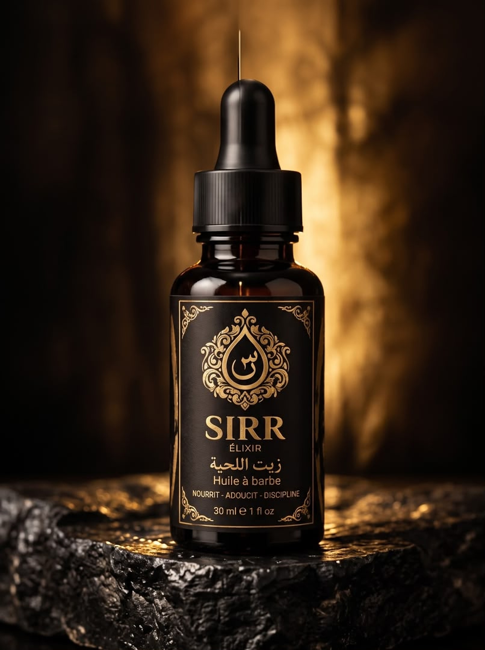 Flacon SIRR Élixir, huile à barbe 30 ml